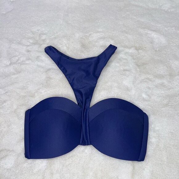 MIKOH Padded Bandeau High Neck Bikini Top Size Small - Picture 1 of 4